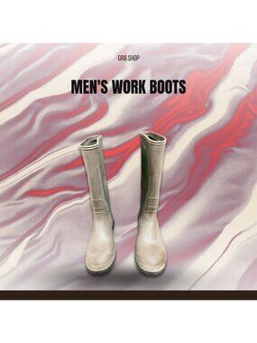 Mens Work Boots Size 7 Made In Canada Durable Rubber Construction With Lug Soles